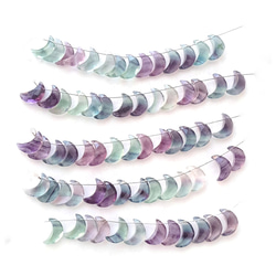 ∴天然石ビーズ∵フローライトのお月様 22～28番 天然石 ☆buchuchu