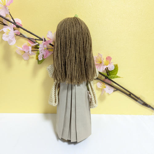 ✿〈受注制作〉卒業式の袴姿の女の子 着せ替えあみぐるみ