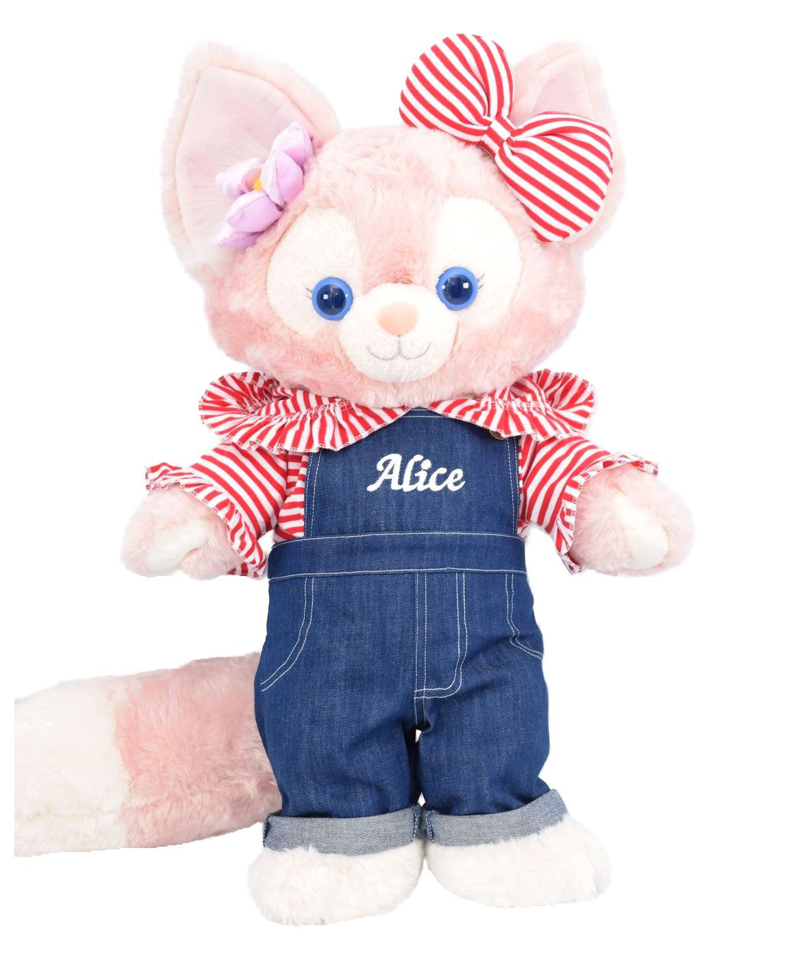 リーナベル 服 着せ替え コスチューム パーカー＆オーバーオールコーデ レッド 本体無 Mサイズ用 送料無料