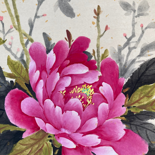 夫婦牡丹 (色鉛筆画) b87c693ded97039d42ed1a77e0d224
