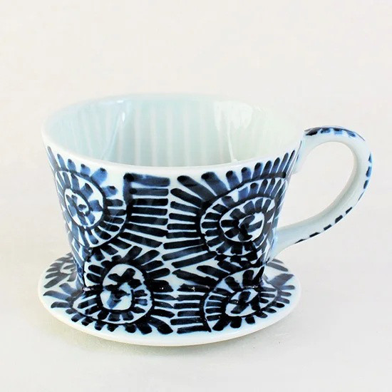 古染 蛸唐草文様 コーヒードリップ（小）【陶祥窯・有田焼】