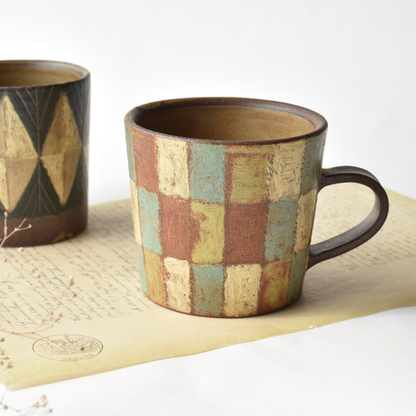 Painting mug ペインティングマグカップ 058 2枚目の画像