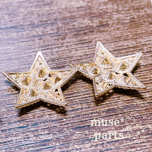 HMイヤリングゴールド系クリアイエロースター星