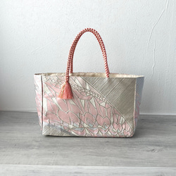 帯のリメイクバッグ/セレモニー/荷物をコンパクトにまとめて持ち運び/no.２AKANE(横standard) 2枚目の画像