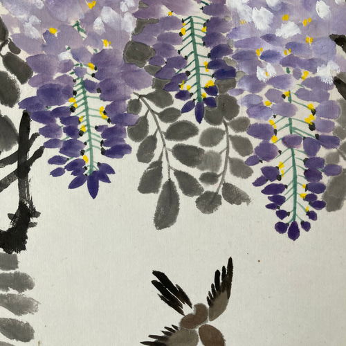 和風掛け軸 花の水彩画(色紙代込み) 和風掛け軸 花の水彩画(色紙代込み)