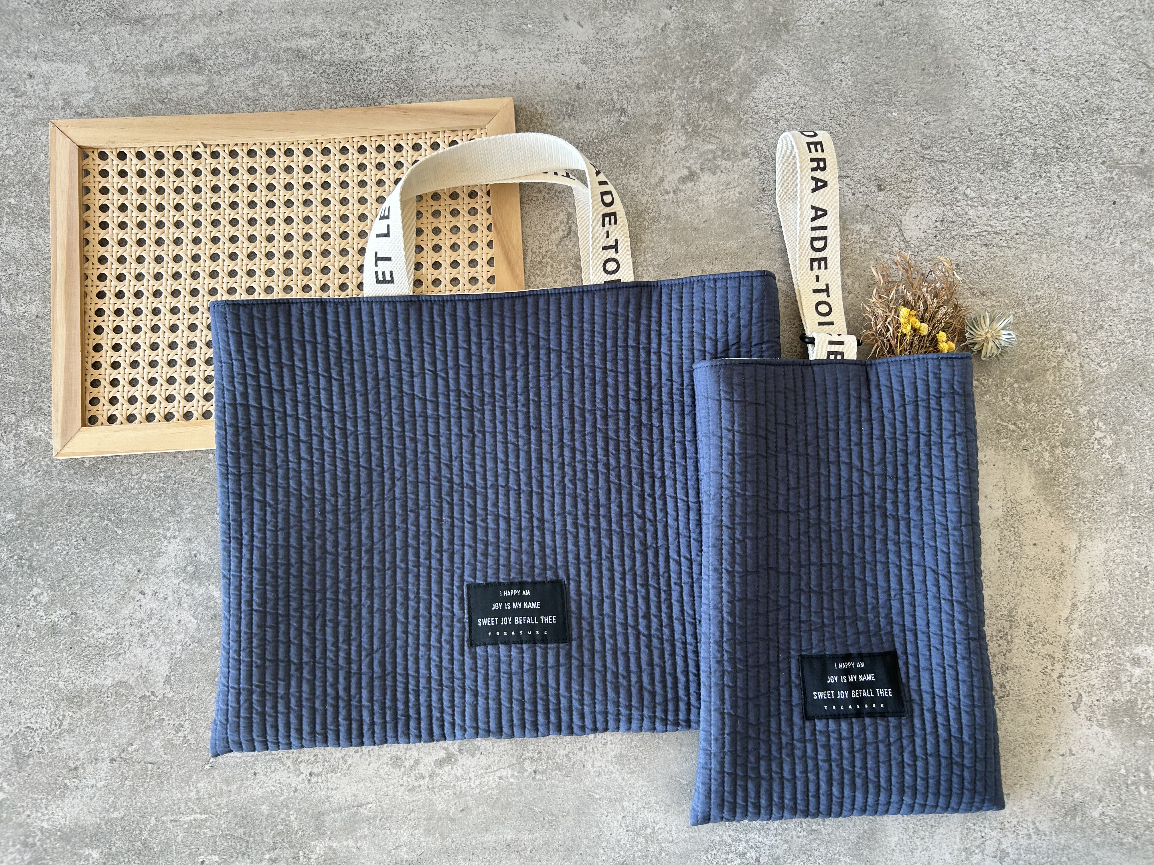 【入園入学2点セット】くすみカラーのレッスンバッグ&シューズケース