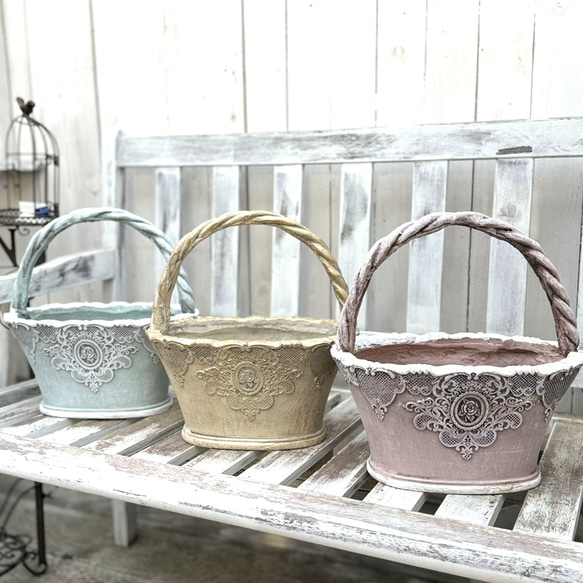 ローズレース フラワー 植木鉢 鉢 プランター グラスファイバー