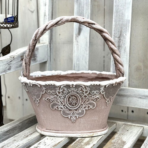 ローズレース フラワー 植木鉢 鉢 プランター グラスファイバー