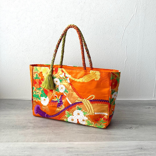 帯のリメイクバッグ/セレモニー/荷物をコンパクトにまとめて持ち運び