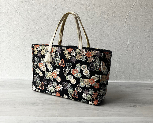帯リメイクバック　バック２個セット ◇30%off◇絹の帯から2wayバッグ 鳳凰文様 帯リメイク140