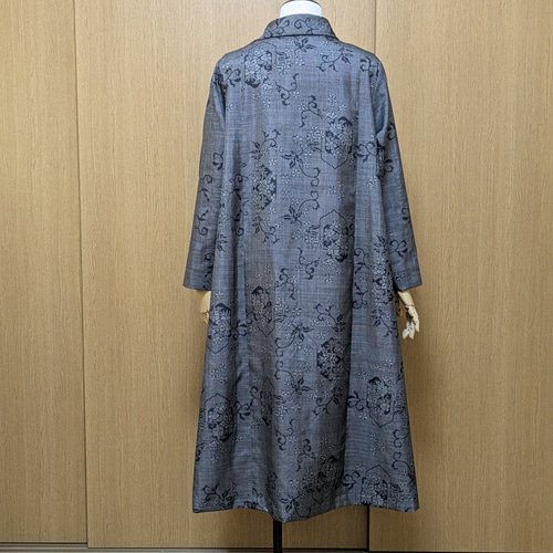 SOLD 着物リメイク ワンピース 大島紬 L〜LL ワンピース さら