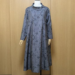 No.67 大島紬 リメイクワンピース SOLD 着物リメイク ワンピース 大島紬 L〜LL ワンピース さら