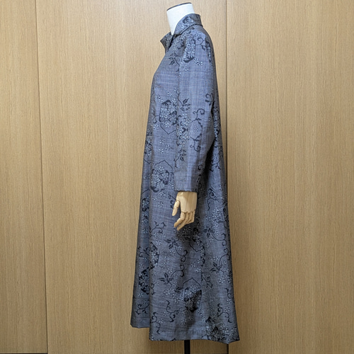 SOLD 着物リメイク ワンピース 大島紬 L〜LL ワンピース さら SOLD 着物リメイク ワンピース 大島紬 L〜LL ワンピース さら
