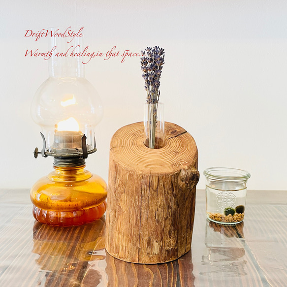 流木インテリア シンプルな流木の一輪挿し N9 1枚目の画像