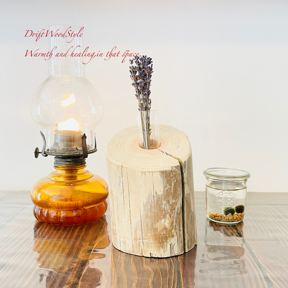 流木インテリア シンプルな流木の一輪挿し N10 1枚目の画像