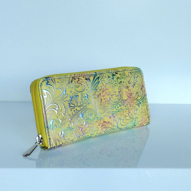 ヨーロッパサラサ(イエロー地に七色箔）