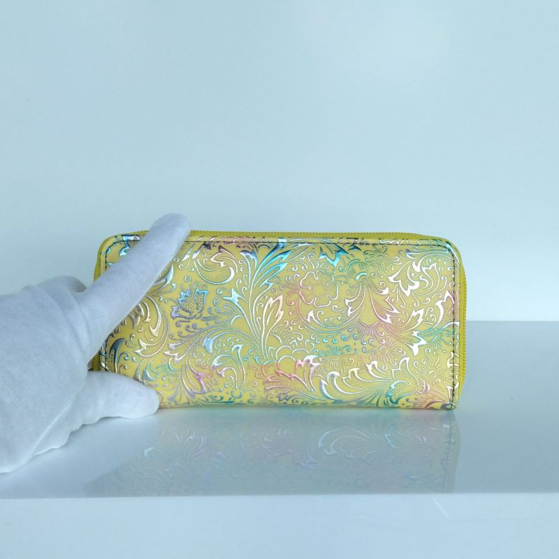 ヨーロッパサラサ(イエロー地に七色箔）