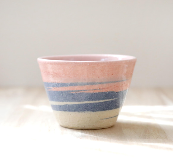 練り上げのフリーカップ 朝焼けの空 ＊ 2 湯呑み TSUCHI-HANAKI 通販