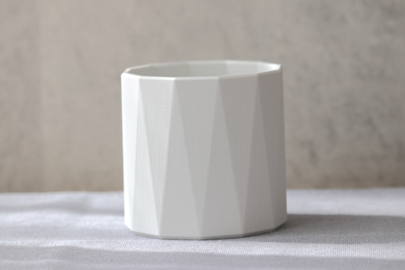 ペン立て　ペンスタンド　小物入れ　デザインポット　ホワイト（DesignPot_004） 3枚目の画像