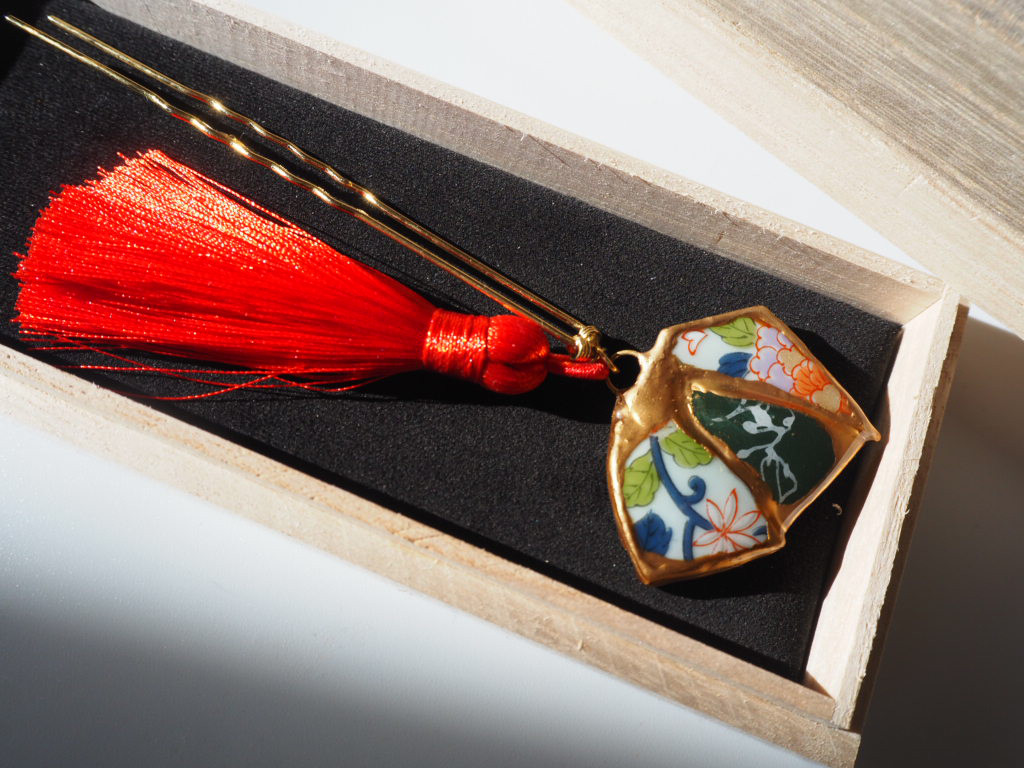 有田焼 金継ぎ 簪　NO.457