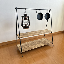 ハンギングラック アイアンシェルフ キャンプラック 什器 観葉