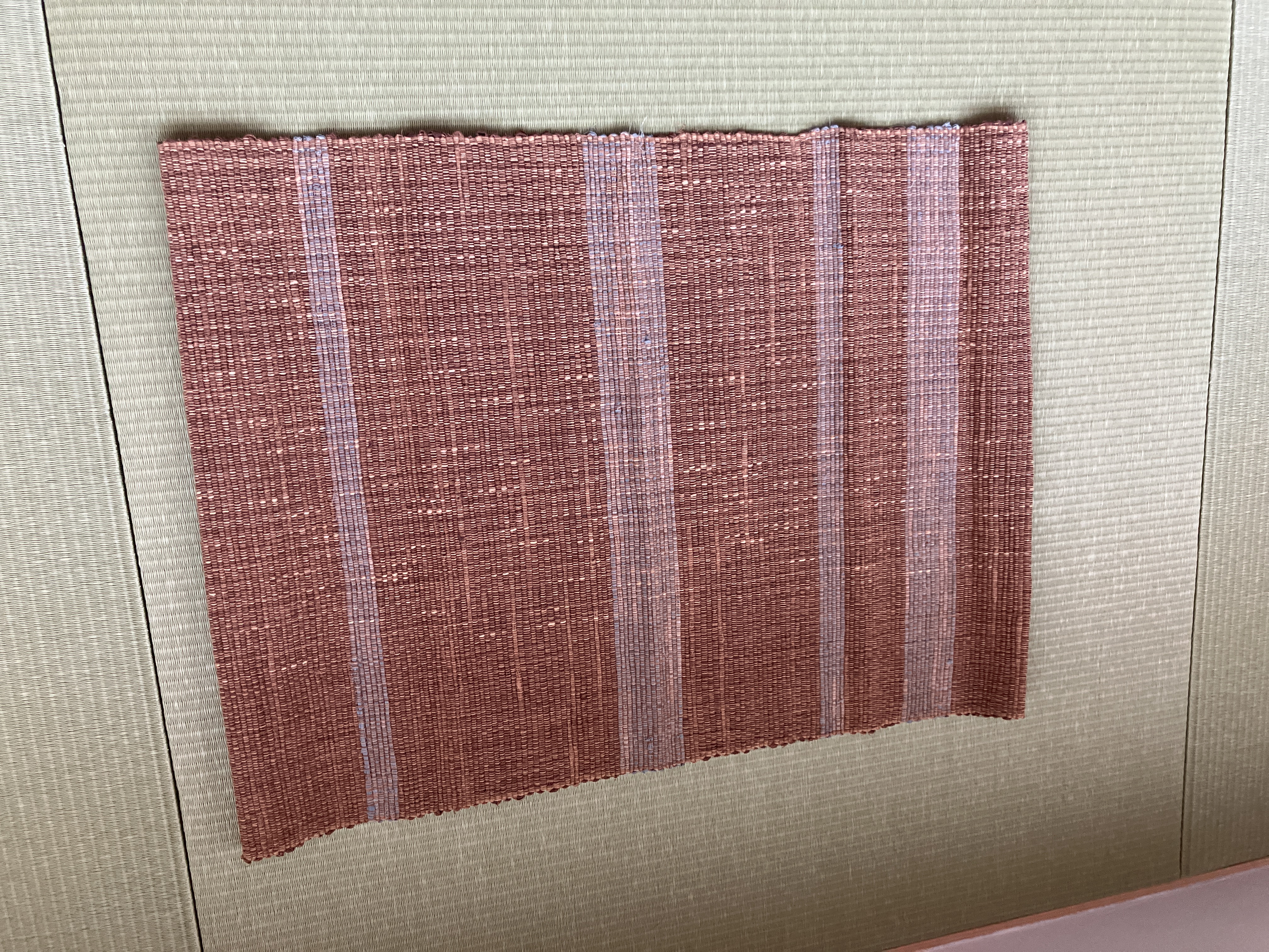 柿渋裂織りマット