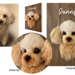 うちの子オーダー2025【おまかせコース：オーダーメイド羊毛猫犬】（ウッドパネル） ペットメモリアル2025 2枚目の画像