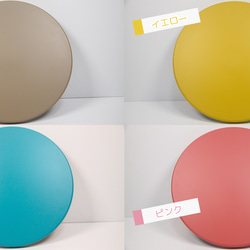 木製丸型ミニちゃぶ台　【カラー】ライトグレー・イエロー・ピンク・スカイブルー 11枚目の画像