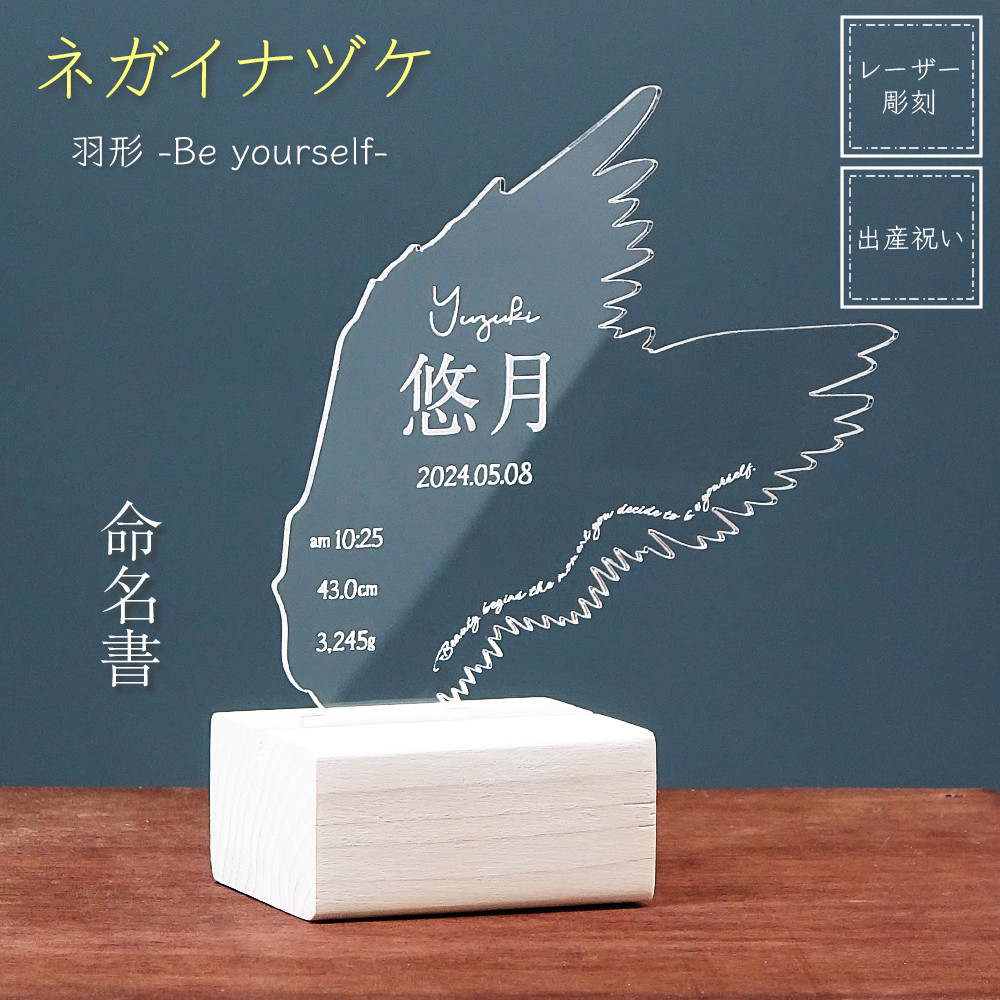 命名書 赤ちゃん 出産 子供 メモリアル 名入れ 名前 出産祝い 誕生祝い 思い出 記念 ギフト プレゼント アクリル