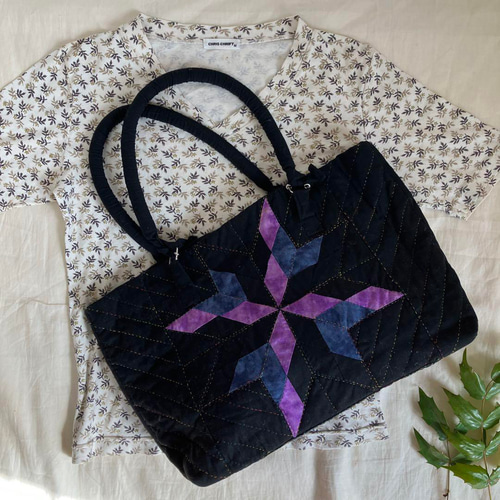 パッチワーク  ショルダーバッグ   ハンドメイド  (グラデーション) せっせと毎日ちくちくと☆｜パッチワーク通信社の雑誌に作品が