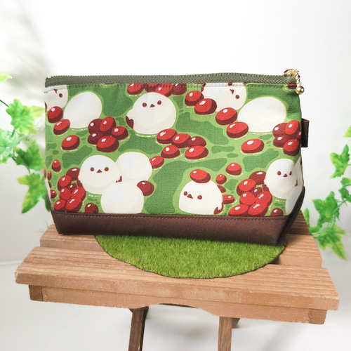 シマエナガ❤抹茶ぜんざい❤ショルダーバッグ❤ハンドメイド シマエナガ❤抹茶ぜんざい❤ショルダーバッグ❤ハンドメイド