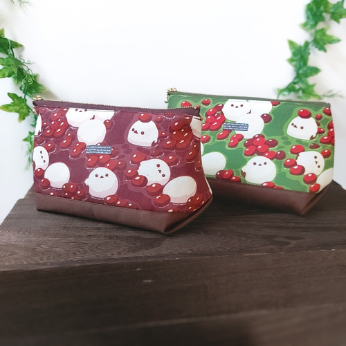 シマエナガ❤抹茶ぜんざい❤ショルダーバッグ❤ハンドメイド