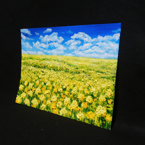 油絵 油彩 油彩画 絵 絵画【菜の花の丘】 絵画 HR 通販 18975658