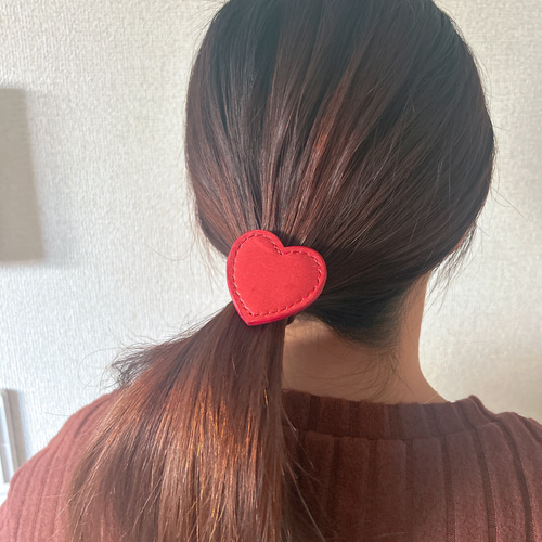 コレットマルーフ　ヘアゴム　赤いハート コレットマルーフ ヘアゴム 赤いハート ザ ヘア バー トウキョウ