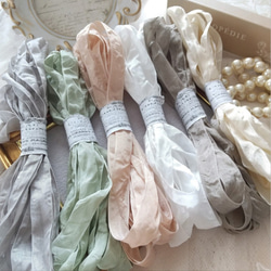 6色○各1.5M くしゅくしゅリボン 雑貨・その他 アンティーク□Nstyle