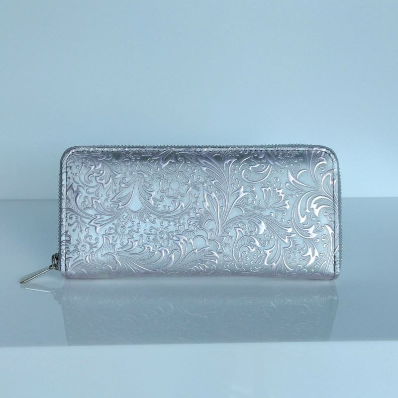 【一粒万倍日まで送料無料キャンペーン】【1,000円値引き有り】ヨーロッパサラサ(銀色生地にパール（真珠）色箔）