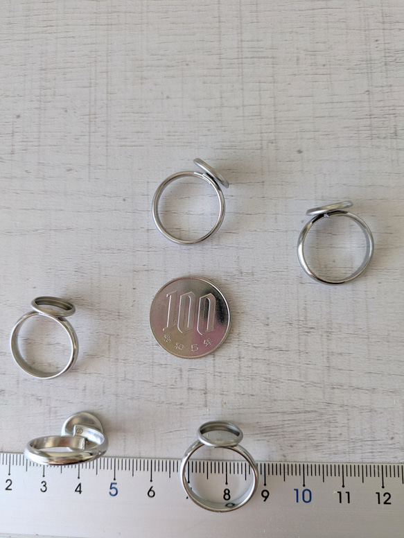 ３点以上送料無料：リングパーツ：サージカルステンレス製：１０ミリ：5個 3枚目の画像