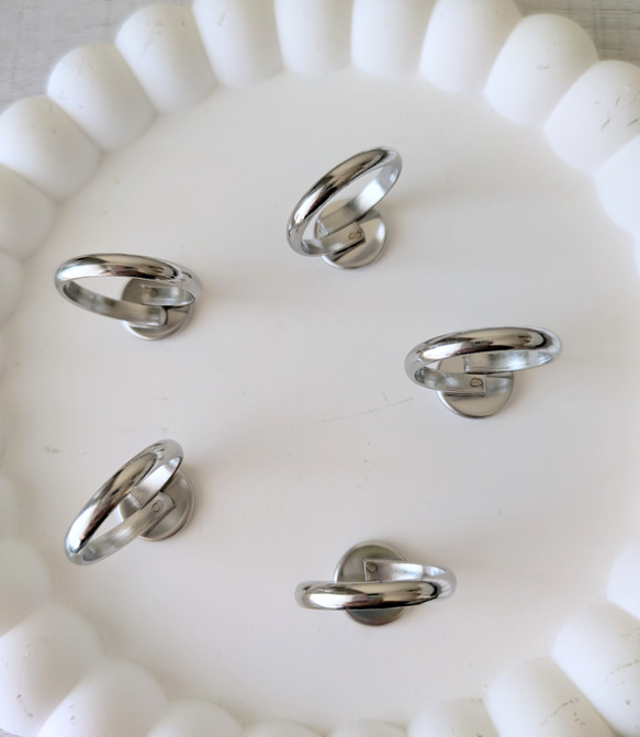 ３点以上送料無料：リングパーツ：サージカルステンレス製：１０ミリ：5個 2枚目の画像