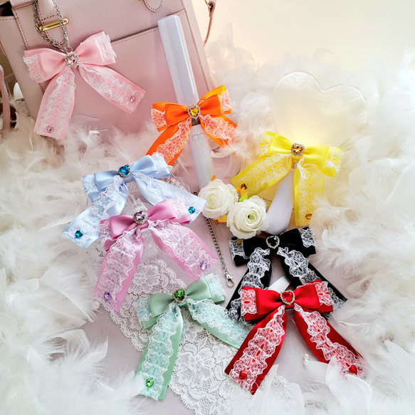 ペンライトリボン 推し活グッズ 推し活ギフト 推し色リボン バッグ