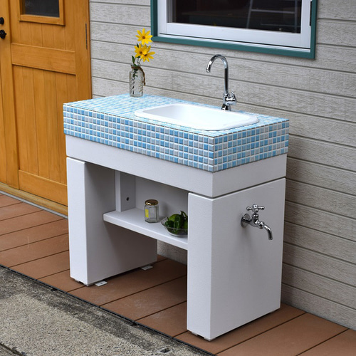 補助水詮付 ガーデンシンク ラグナ》 おしゃれなガーデンシンク