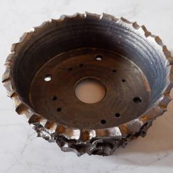 8号燻し金彩盆栽鉢930　塊根植物　多肉植物　盆栽　植木鉢　作家鉢　鉢皿　沖縄 4枚目の画像