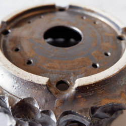 8号燻し金彩盆栽鉢930　塊根植物　多肉植物　盆栽　植木鉢　作家鉢　鉢皿　沖縄 6枚目の画像