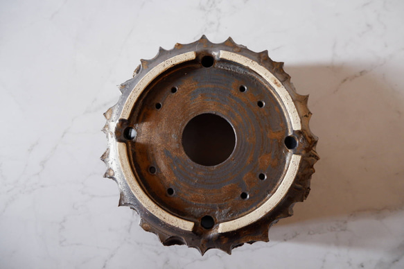 8号燻し金彩盆栽鉢930　塊根植物　多肉植物　盆栽　植木鉢　作家鉢　鉢皿　沖縄 7枚目の画像