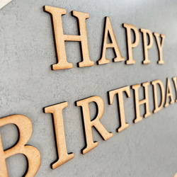 ピースタイプ　木製レターバナー  お誕生日　ハッピーバースデー 2枚目の画像