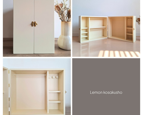 受注製作】全7色 ドール用 クローゼット ハンガーラック 収納ラック