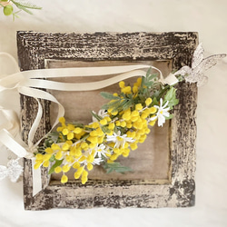 「ミモザとデイジーの壁掛け」母の日ﾌﾗﾜｰ2025・・・新年度、母の日フラワー、ブライダル 3枚目の画像