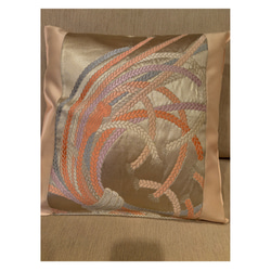 2981豪華刺繍の正絹クッションカバー45cm✖️45cm 帯リメイク