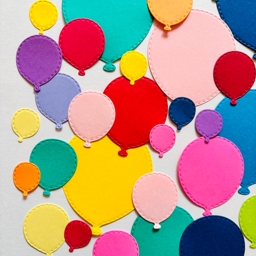 カラフル 風船 メッセージカード サイズ色々MIX 卒業・入学・アルバム