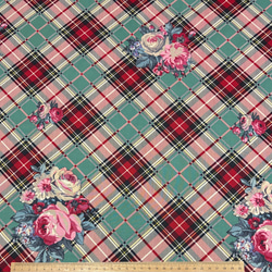 チェックにブーケ　yuwa  ２色あり 6枚目の画像