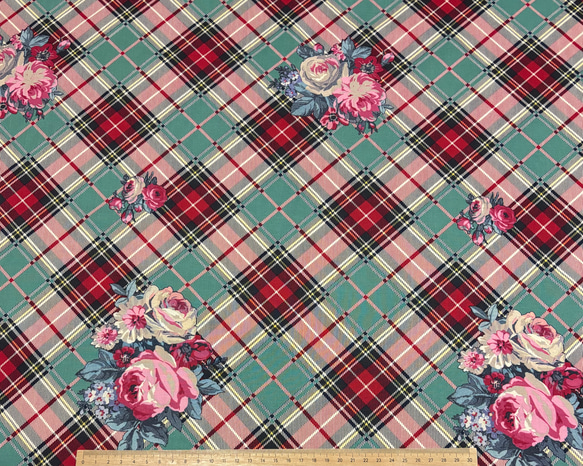 チェックにブーケ　yuwa  ２色あり 6枚目の画像